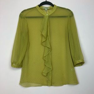 Banana Republic Ruffle Front Blouse Size M
